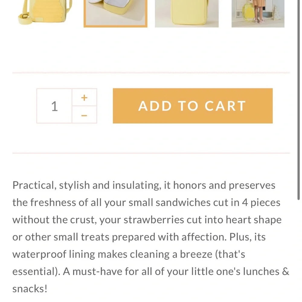 Coco Village vegan leather little bear and bee backpack and lunch bag set